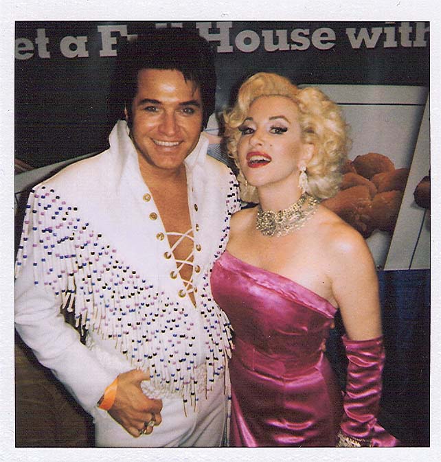 Elvis Impersonator with Marilyn Impersonator